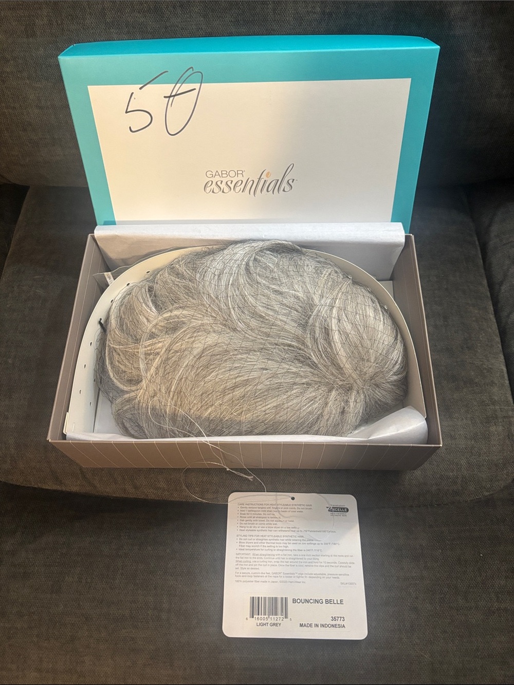 Bouncing Belle Wig - Light Grey